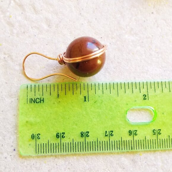 Mahagony Obsidian Spheres! Big & Chunky Wire Wrapped Beauties! Power Chi Flow - Picture 5 of 9